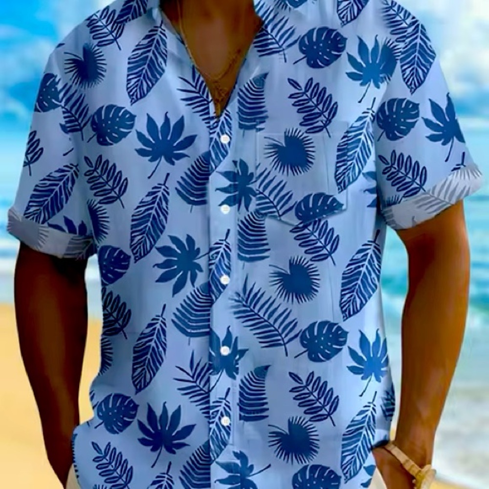Lee Tropical Short Sleeve Button Down Mens Shirt